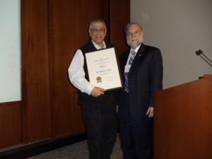 Hillibrand awardee Dr. Stuart Licht with Past President Dr. Dennis Chamot 